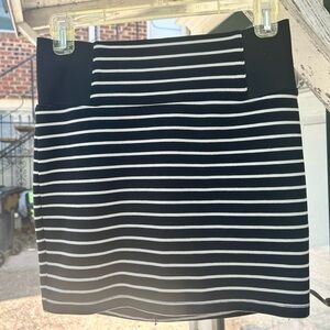 Charlotte Russe Black and White Striped Mini Skirt